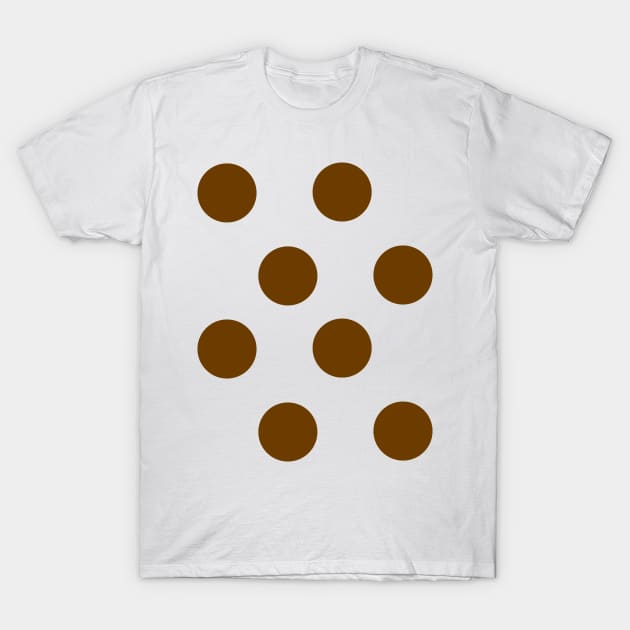 Brown on White polkadot spot dot T-Shirt by MacSquiddles